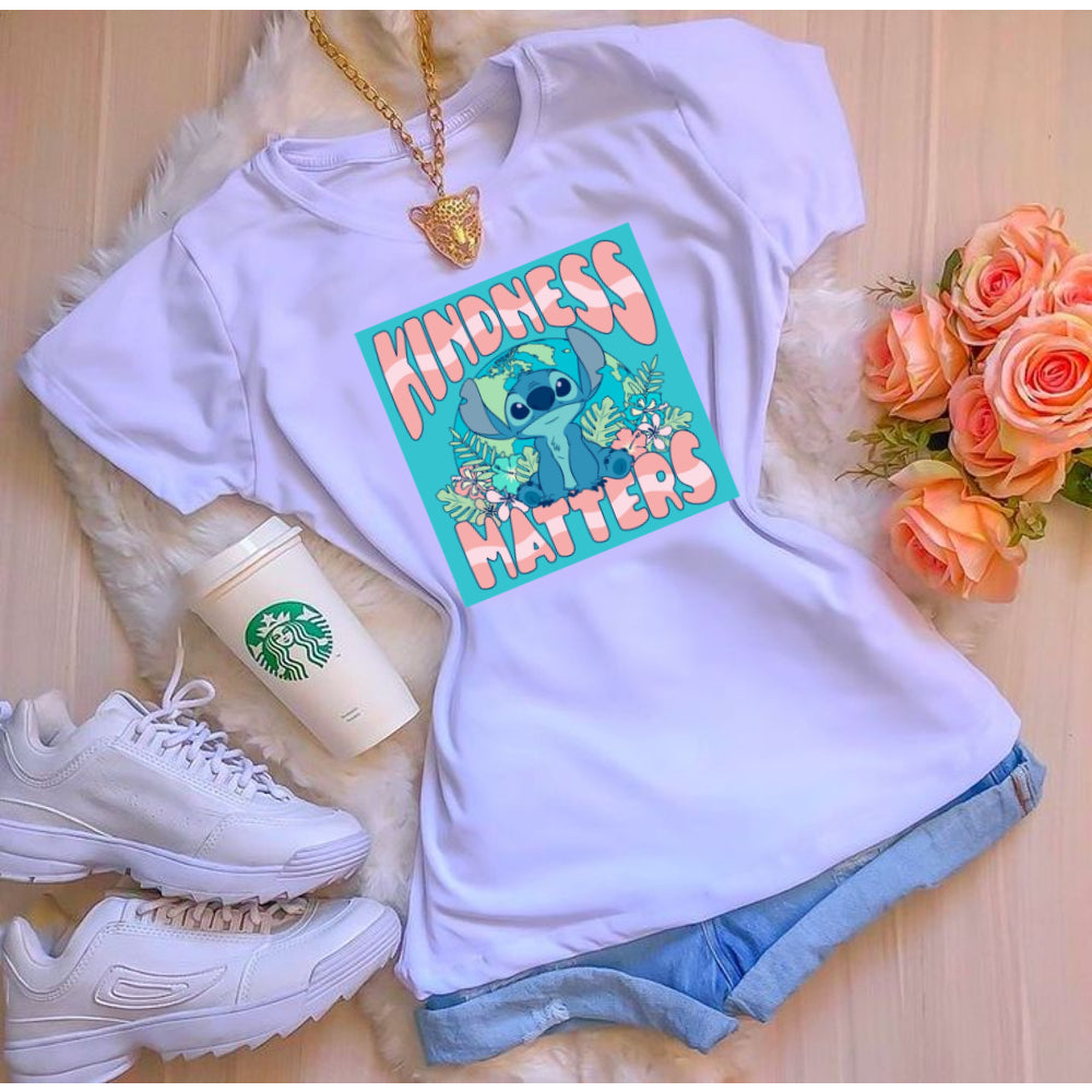 blusinha feminina manga curta roupa moda personagens