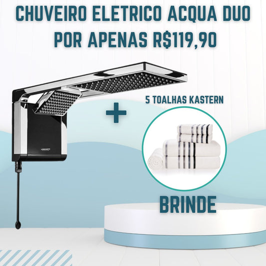 [PREÇO DE FÁBRICA] Chuveiro Elétrico + 5 Toalhas  de BRINDE (ÚLTIMAS UNIDADES)
