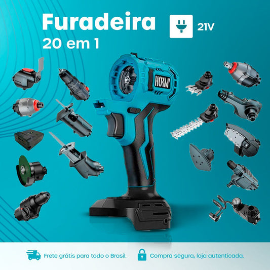 Furadeira com Múltiplas Cabeças - Produto ORIGINAL + Maleta de Brinde